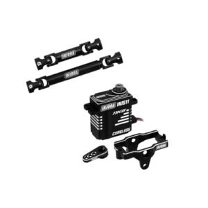 INJORA Hardened Steel Drive Shaft and Coreless High Torque Micro Servo for 1/18 RC TRX4M High Trail K10 F150 Upgrade