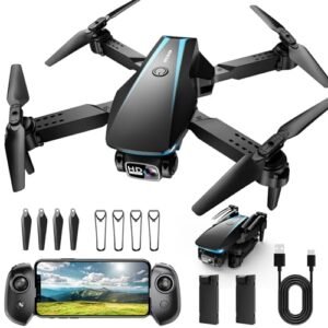 Oddire Mini Drone RC Helicopter with HD Camera 1080P HD Foldable Drone with Auto Follow Trajectory Flight Gravity Control