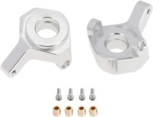 ZIJOT SCX24 Aluminum Front Steering Knuckles 2Pcs Upgrade Parts for 1/24 RC Crawler Car Axial SCX24 AXI90081 AXI00001 AXI00002 drp rc