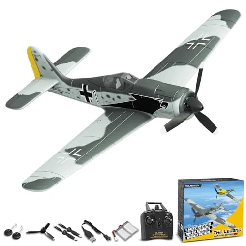 VOLANTEXRC FW190 Fighter RC Hobby Plane 4CH Remote Control Airplane with Gyro and 3 Flight Modes for Beginners and Experts