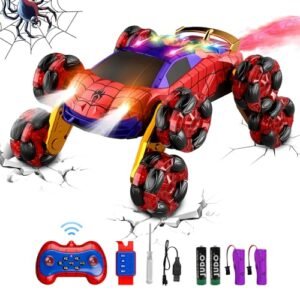 Terucle 8WD Remote Control Car 2.4Ghz RC Cars with Spray and Cool Light for Drift RC Cars Competition
