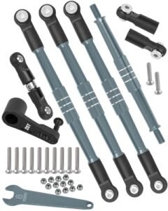 RCMYou RC 7075 Aluminum Turnbuckles Camber Links Upgrade for 1/8 RC Bodies Kraton Notorious Outcast 6s BLX Fireteam 6s BLX with 25T Servo Arm Titanium