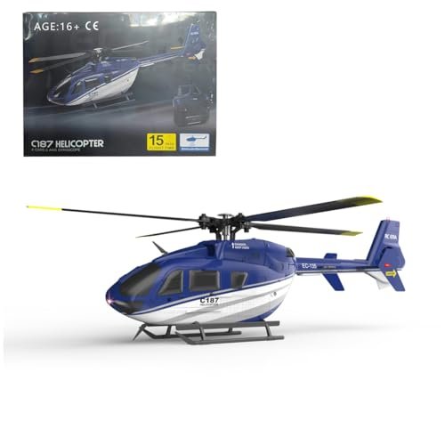 FunXylophy C187 Airbus A350 RC Plane 1/48 Scale 2.4G 4CH Remote Control Aircraft with One Button Takeoff and Landing for Beginners RTF Blue