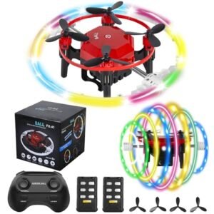 ITEFDTUTNE Aurora RC Jet Mini Drone with Aurora Ball 2 in 1 Design One Key Take Off Landing 360 Spinning for Kids Beginners Adults