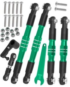 RCMYou 7075 Alloy Turnbuckles Camber Links Upgrade for 1/8 Body RC Cars Typhon 6s BLX Felony 6s BLX Infraction Limitless with 25T Servo Arm Green