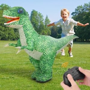 Envyvip 3ft Self Inflatable Big Dinosaur Toys with Inflatable RC Plane Tires for Kids Ages 3 8 Remote Control Rechargeable Dinosaur Toy Birthday Gifts