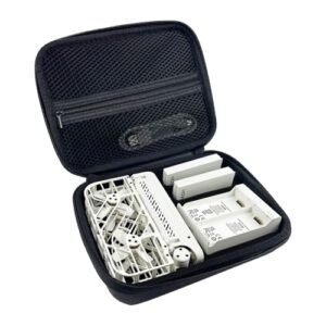 Hoverair X1 Drone Black Camera Case with Storage for 2 Cell Lipo RC Batteries Charger and Accessories