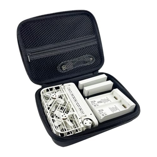 Hoverair X1 Drone Black Camera Case with Storage for 2 Cell Lipo RC Batteries Charger and Accessories