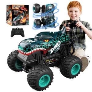 PIAUSC RC Plow Trucks 2.4GHz Remote Control Monster Truck with 360° Rotation Drift and Rechargeable Batteries for Boys