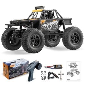 FMS FCX24 Lemur 1 24 Scale RC Rock Crawler 4 Wheel Steer Off Road Buggy RTR Orange
