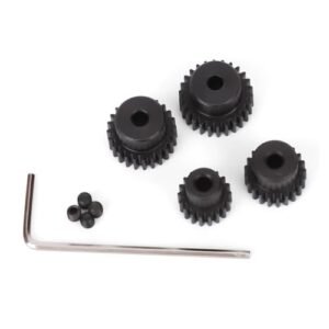RCAWD 40Crmo Steel 48P Pinion Gear Set 18T 21T 24T 26T with Screw Driver for 1/10 RC Car Brushed Brushless Motor Upgrades
