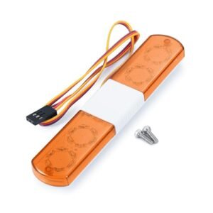 JGGZONE Flash Point RC Car LED Police Light Bar with 4 Flash Modes for 1/10 1/8 RC Models Orange