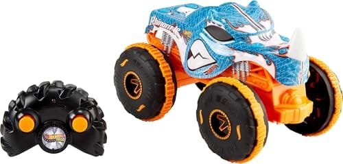 Hot Wheels RC Monster Trucks Rhinomite 1 24 Scale Remote Control Toy Truck with All Terrain Grip Action Tires