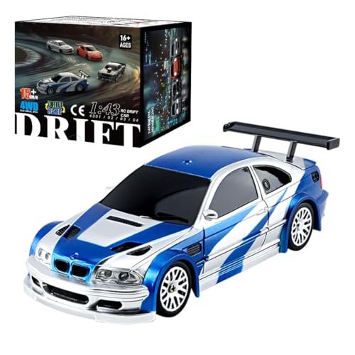 Hot Wheels Nissan Leaf Nismo RC 02 White 1 43 Scale Remote Control Electric Racing Car with Lights Kit 4WD High Speed Drift Car for Adults