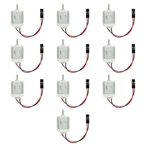XYRSTOLR 10Pcs DC Motor 1.5 6V 130 Motor for RC Airplane Electric Motors Guide Arduino Projects DIY RC Boat Car Science Experiments