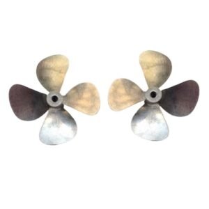 EXAXEXO 1 Pair RC Boat Model 60MM 4 Blade Propeller CW CCW 4MM Aperture for Remote Control Simulation Boat Accessories