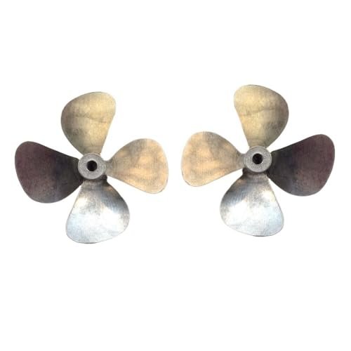 EXAXEXO 1 Pair RC Boat Model 60MM 4 Blade Propeller CW CCW 4MM Aperture for Remote Control Simulation Boat Accessories