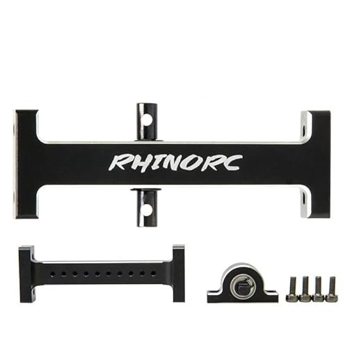 RHINOESC RhinoCrawler RC Hanger Beam Adjustable V2 Set Metal Extend Driveshaft Axle for 1/10 Axial SCX10 Crawler Trucks Bridge Device Upgrade Parts Perfect for RC Trailers for RC Trucks