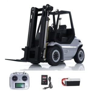 LESU wheelfun 1:14 RC Hydraulic Forklift Metal RTR Remote Control Fork Lift Truck Model Light Sound System FS-i6S Transmitter Motor Servo ESC Hobby Grade Model for Adult