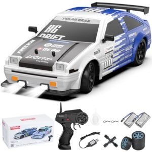 Traxxas RC Drift Car with RC Tire Studs 1:16 Scale 4WD High Speed Remote Control Toy Rally Sport Car 18KM/H 2.4GHz 2x7.4V 500mAh LED Lights