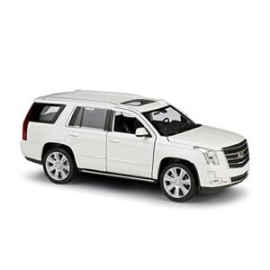 ZMAOAZ Resin Car Model 1/24 Scale Cadillac Escalade Alloy Diecast Metal Toy Vehicle White Collection Gift