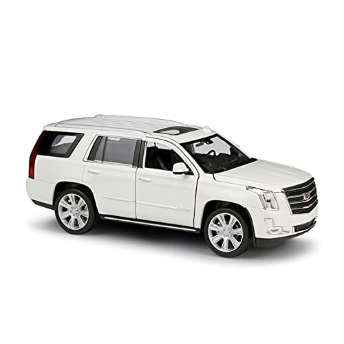 ZMAOAZ Resin Car Model 1/24 Scale Cadillac Escalade Alloy Diecast Metal Toy Vehicle White Collection Gift