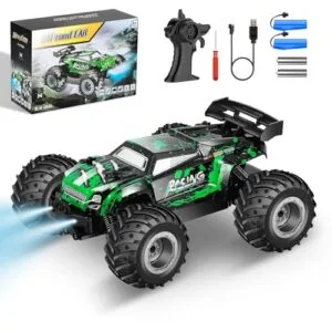 AONEPTR All Terrain RC Monster Truck 2.4GHz High Speed Remote Control Car with Two Rechargeable Batteries for Boys