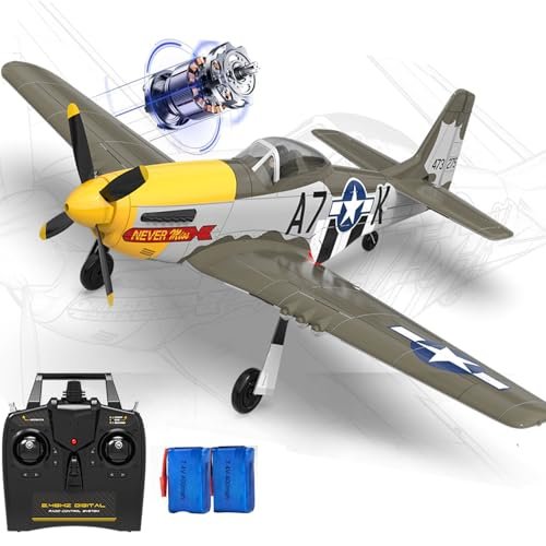 Ssccgym 500MM P51 Mustang RC Plane Combat Ready with Xpilot Stabilization and 6 Axis Gyro for Beginners and Experts