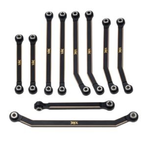 DJX CNC Brass High Clearance 4 Link with Steering Link Set for 1/18 RC Crawler Redcat Ascent 18 Brass RC Willey Recliners Clearance