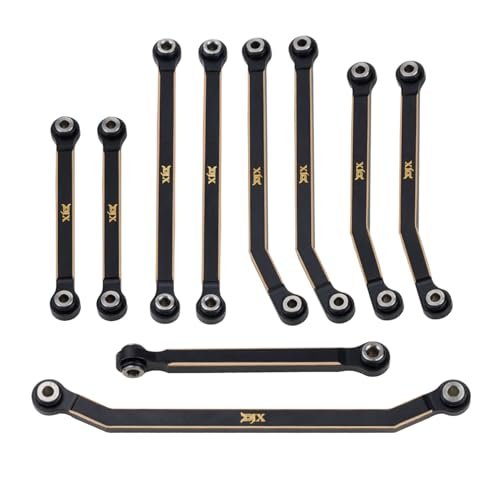 DJX CNC Brass High Clearance 4 Link with Steering Link Set for 1/18 RC Crawler Redcat Ascent 18 Brass RC Willey Recliners Clearance