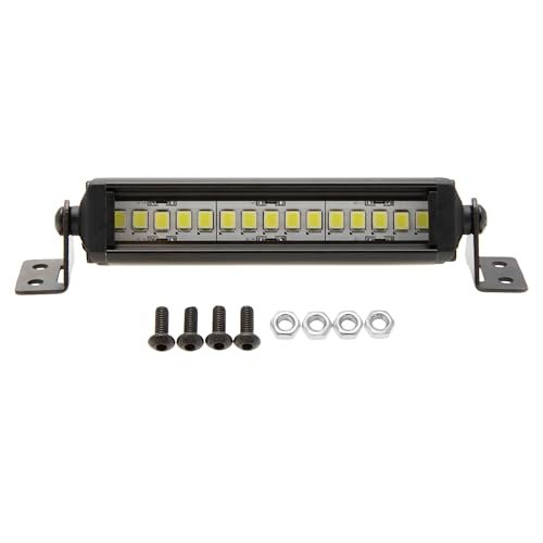 DKKY ESP32 Cam RC Car LED Lights Kit Light Bar for 1/10 Scale Models Including Axial SCX10 Traxxas TRX4 Arrma Senton Redcat Gen7 Tamiya D90 CC01 70mm 15 Beads