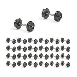 Scale Art RC Model Trucks 24PCs N Scale 33 Inch Metal DC Wheelsets with Metal Axle HP05150