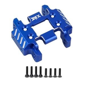 DJX CNC Aluminum Gearbox Skid Plate Transmission Mount for 1/18 Redcat Ascent 18 RC Upgrade Part Blue Perfect for RC Airplanes Miami Enthusiasts