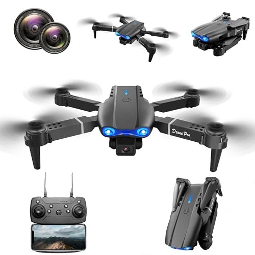 RC Willey Outdoor Patio Furniture E99 Pro Professional Entry Level Drone with Dual Camera FPV WiFi High Altitude Hovering for Outdoor Party Overhead Shots