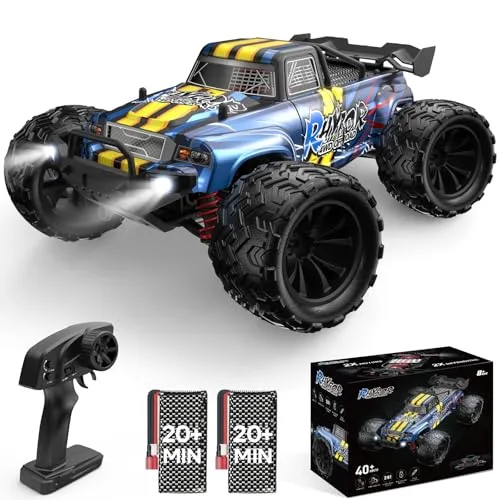 SpeedyMax 1/16 Scale Truck RC Car 4x4 All Terrain Off Road Remote Control Vehicle with 2.4GHz Remote and Rechargeable Batteries for Adults and Kids