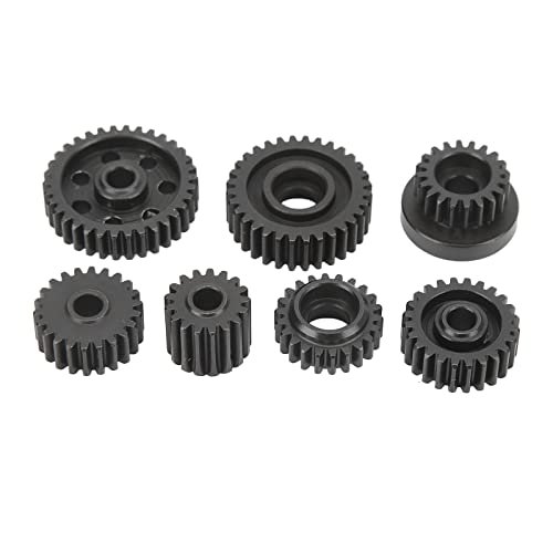 Tomahawk Design RC Jets 7 Piece Transmission Gear Set Gearbox Steel Gear Set with Black Oxidized Finish for YK4102PRO YK4081PRO 1/10 RC Car Compact Design Enhanced Performance