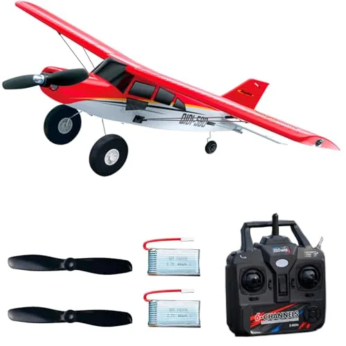 FLYCOLOR QIDI 560 M7 Fly Wing RC Off Road Aircraft 3D Plane with One Key Hanging Stunt and Wind Resistant Flight Control Ready to Fly RTF Red