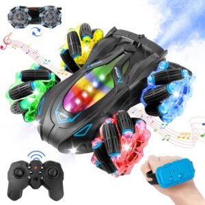 XSpeed RC Cars Gesture Sensing Stunt Car with Best RC Drift Tires 360 Rotating Remote Control Rechargeable Toy for Boys 6 12 Years Blue