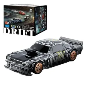 HERR Mustang RC Car Drift 1 43 Scale 2.4G Full Scale Linkage Light Set Max Speed 15km h Indoor Mini RC Toys Hobbyist Gift Black White RTR Version
