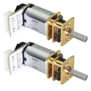 2Pcs DC 12V 1000RPM N20 Encoder Motor for RC Arduino Plane High Precision with Feedback