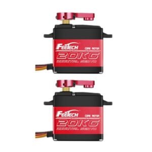 GTR RC Shocks 2Pack 20KG High Torque RC Servo Motor 7.4V Waterproof Digital Servo with Full Metal Gear and Aluminium Case for 1/8 1/10 RC Cars