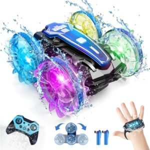 GEVINST RC Boat Surfing Amphibious Remote Control Car with Waterproof Gesture Control 2.4Ghz All Terrain Stunt Toy for Kids