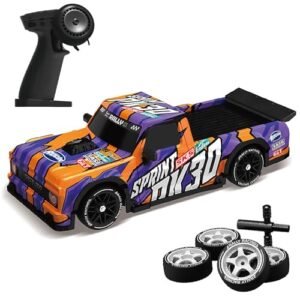 Fisca Jet Powered RC Truck 1/16 Scale 2.4Ghz RTR 4x4 High Speed Drift Car with Light Up Feature for Adults