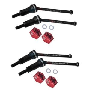 Palumma 4PCS Front Rear Drive Shaft Medium Carbon Alloy Steel Upgrade for ARRMA 1 14 Mojave GROM Perfect for RC Komatsu Wheel Loader Enthusiasts