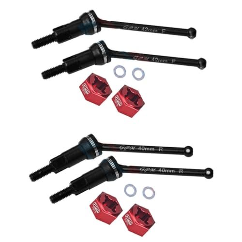 Palumma 4PCS Front Rear Drive Shaft Medium Carbon Alloy Steel Upgrade for ARRMA 1 14 Mojave GROM Perfect for RC Komatsu Wheel Loader Enthusiasts