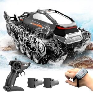 JoyToy Land and Water RC Truck Amphibious Remote Control Car with Gesture Sensing 360 Rotating Stunt Crawler for Kids Adults Includes 2 Rechargeable Batteries