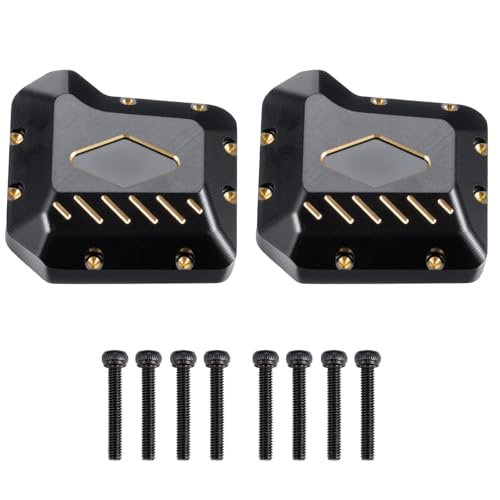 JGGZONE 2PCS Heavy Duty Brass Axle Differential Cover Compatible with Traxxas TRX6 TRX4 1/10 RC Crawler Car Upgrade Parts Ideal for Redline RC Engines