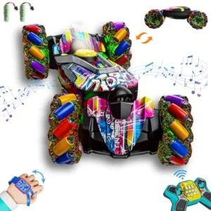 Gesture Sensing RC Stunt Car with Best RC Lights Remote Control Toy for Kids Ages 5 13 4WD 360 Spins All Terrains