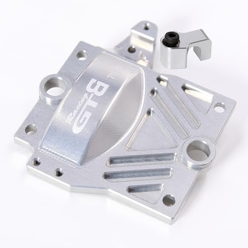 GTBRacing CNC Aluminum 7075 T6 Motor Center Diff Mount Gear Cover Top Plate for Top Fuel RC Car Losi DBXL E V1.0 2.0 Upgrade Part Silver