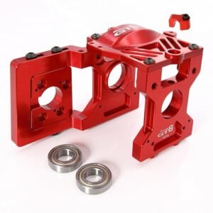 GTBRacing CNC Aluminum 7075 T6 Motor Center Diff Mount Gear Cover Top Plate for GT500 RC Car Losi DBXL E V1.0 2.0 Upgrade Part Red